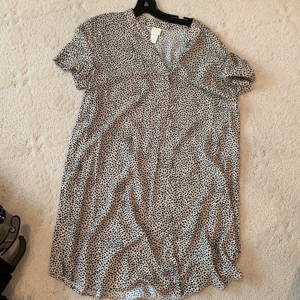 Black and khaki dress